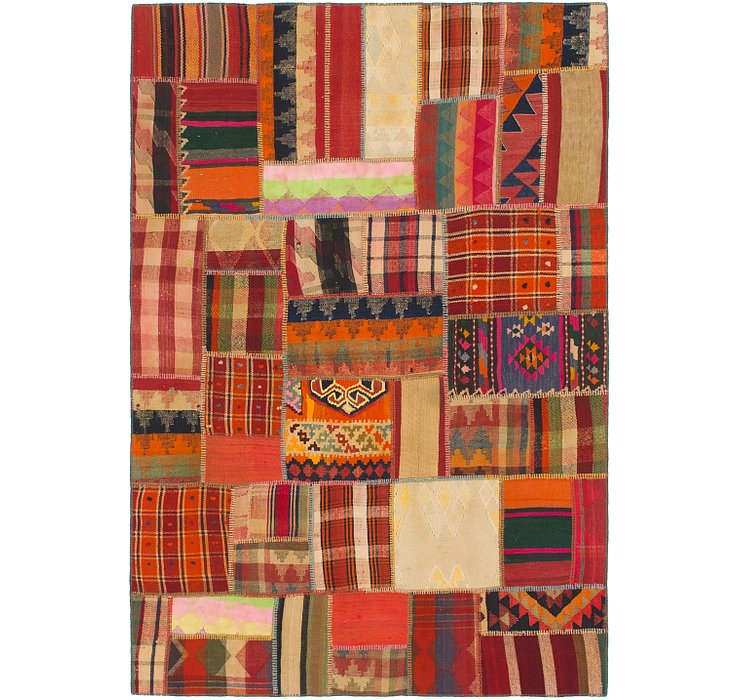 5' 10 x 8' 5 Kilim Patchwork Rug