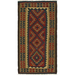 3' 4 x 6' 6 Kilim Maymana Runner Rug