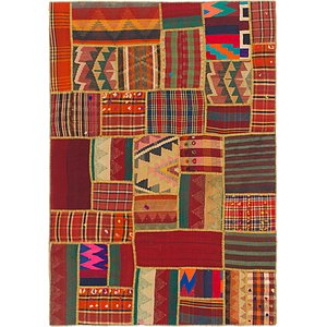 Unique Loom 5' x 7' Kilim Patchwork Rug