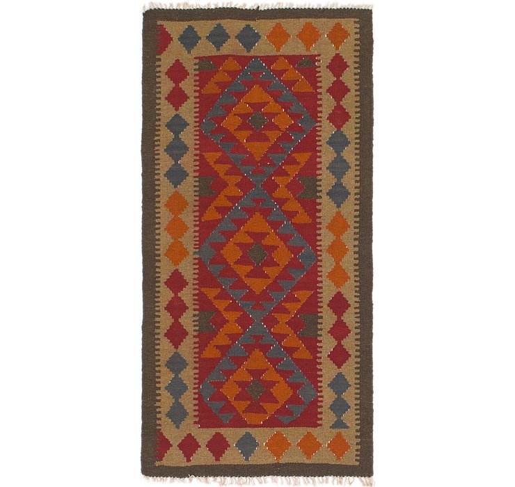3' 2 x 6' 2 Kilim Maymana Runner Rug