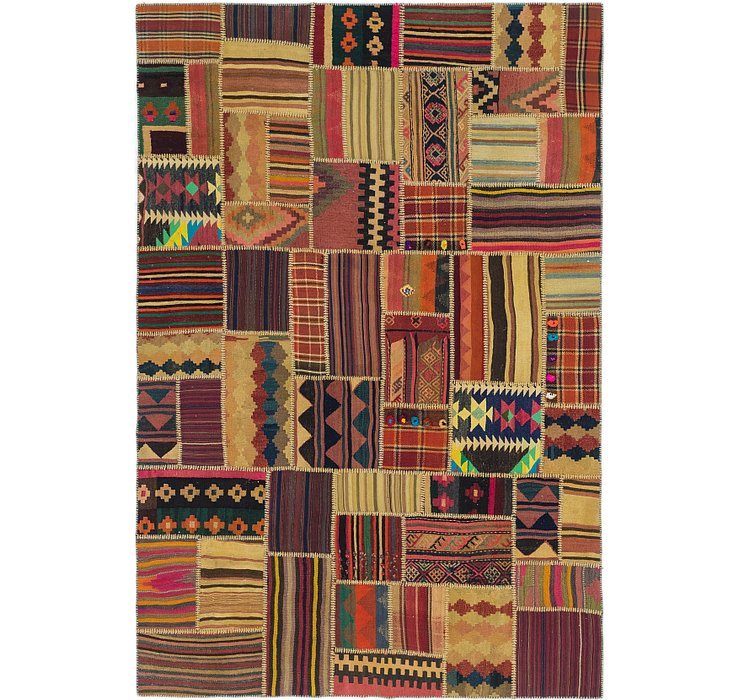 6' 9 x 10' Kilim Patchwork Rug