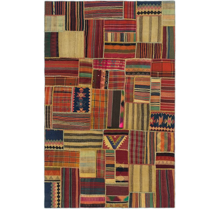 6' 7 x 10' 2 Kilim Patchwork Rug