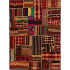Unique Loom 5' x 7' Kilim Patchwork Rug