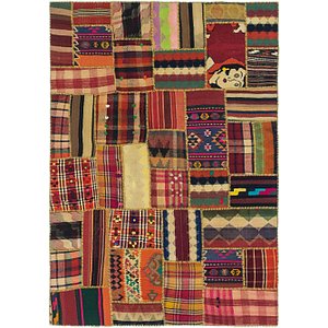 5' 8 x 8' Kilim Patchwork Rug