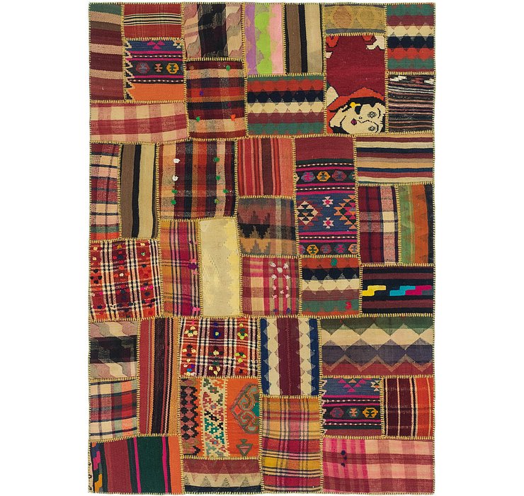 5' 8 x 8' Kilim Patchwork Rug