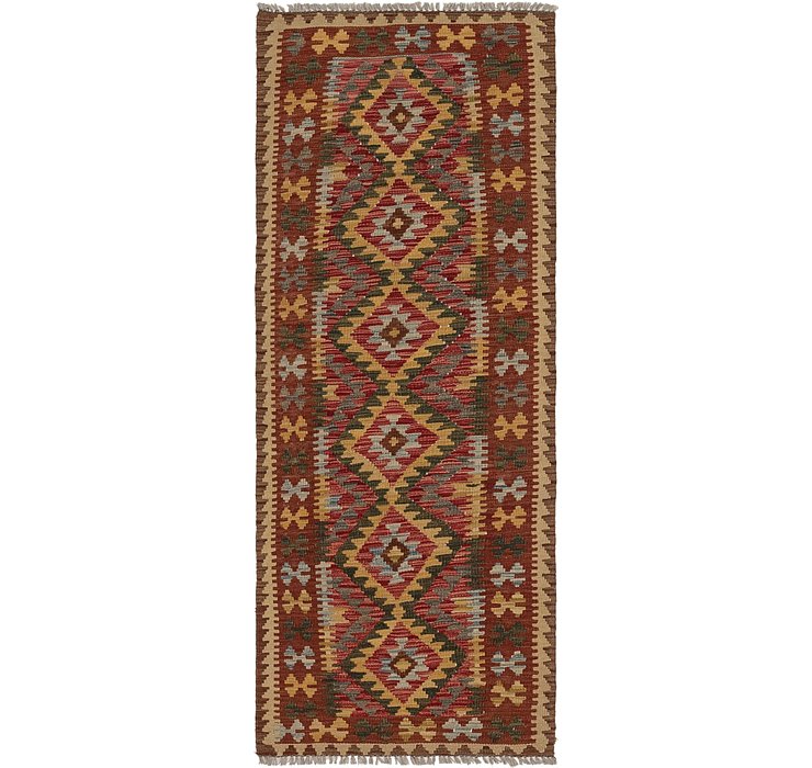 2' 4 x 6' 4 Kilim Maymana Runner Rug