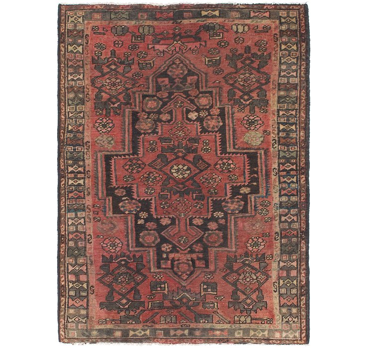 4' x 5' 8 Hamedan Persian Rug