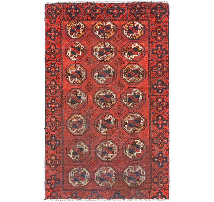 3' 10 x 6' 5 Torkaman Persian Rug