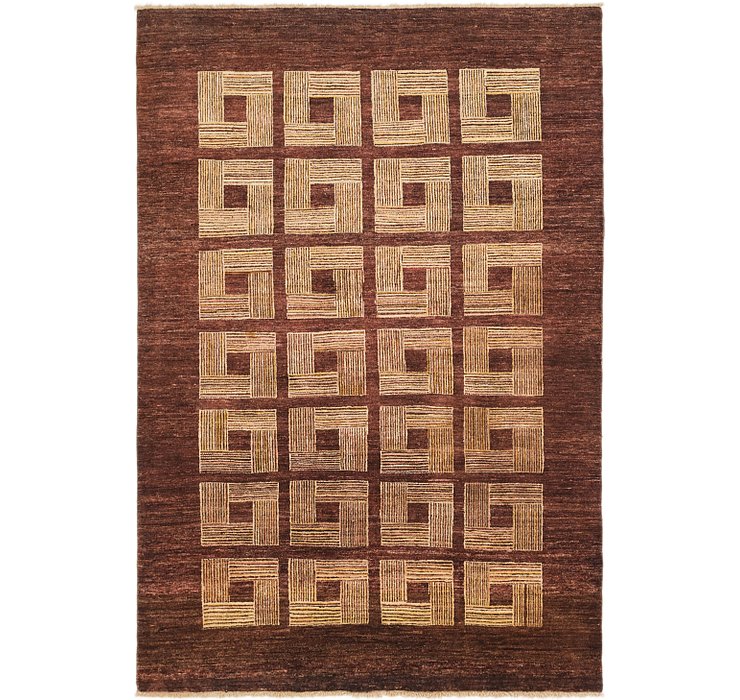 HandKnotted 4' 10 x 8' 7 Kashkuli Gabbeh Runner ...