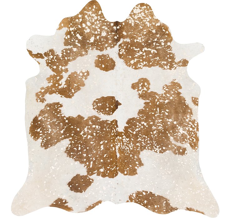 6' 8 x 6' 10 Cowhide Square Rug
