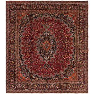 9' 6 x 10' 5 Mashad Persian Square Rug