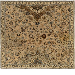 6' 5 x 7' Kashan Persian Square Rug