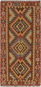 3' x 6' 4 Kilim Maymana Runner Rug