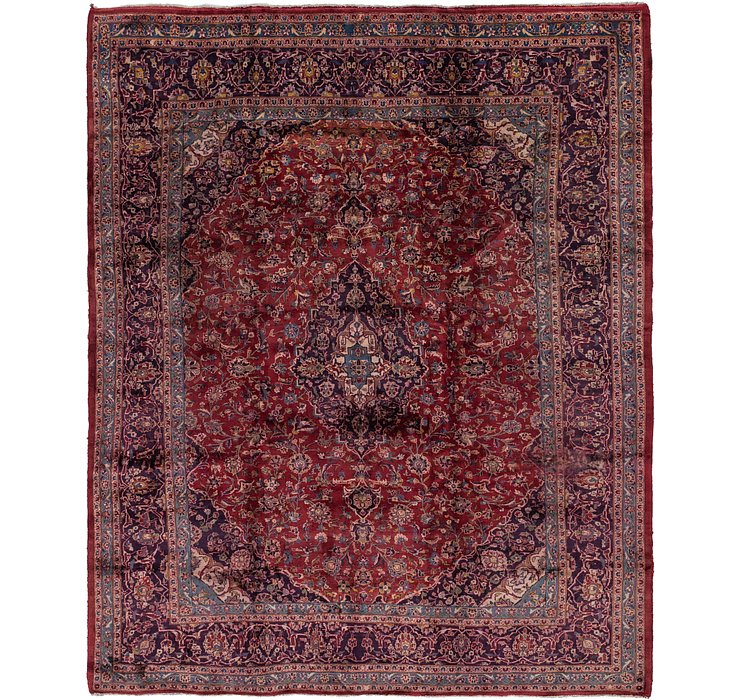 HandKnotted 10' x 12' 6 Mashad Persian Rug