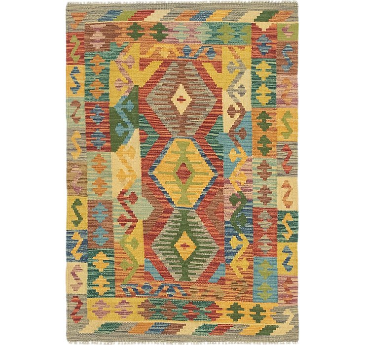 2' 9 x 4' 2 Kilim Maymana Rug