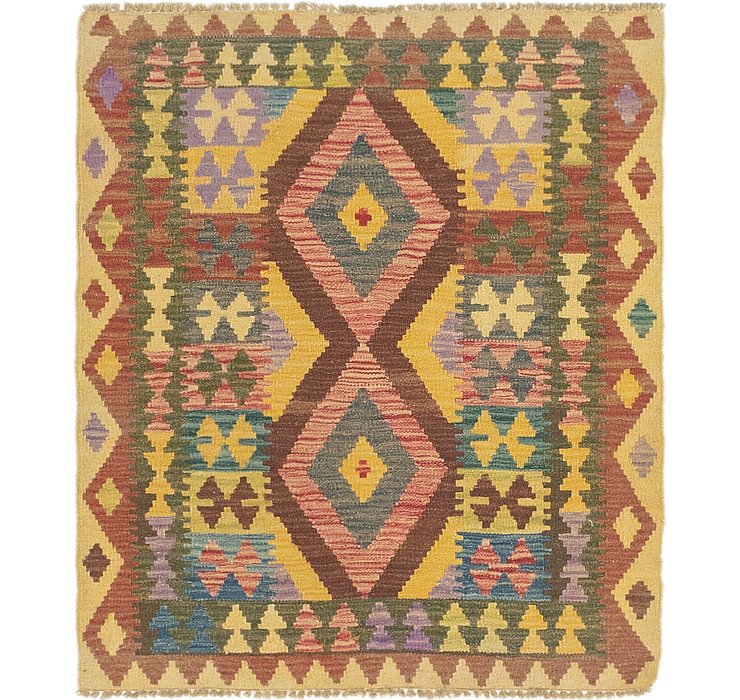 3' x 3' 6 Kilim Maymana Square Rug