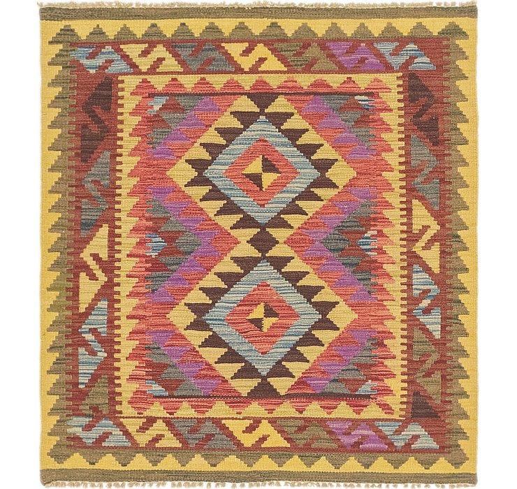 3' 2 x 3' 6 Kilim Maymana Square Rug