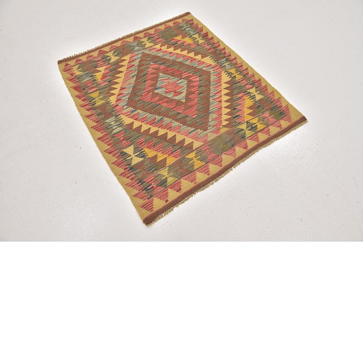 3' 2 x 3' 5 Kilim Maymana Square Rug