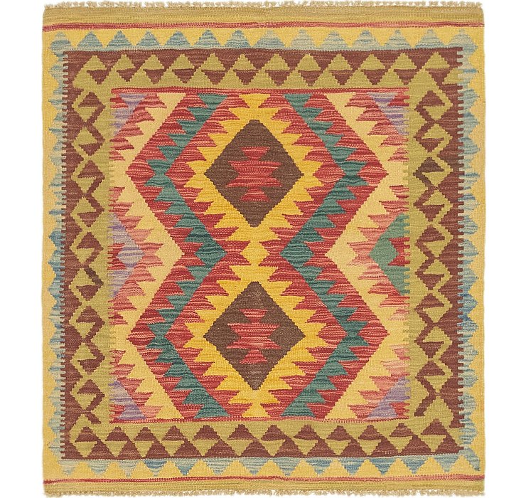 3' 3 x 3' 6 Kilim Maymana Square Rug