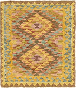 3' x 3' 6 Kilim Maymana Square Rug