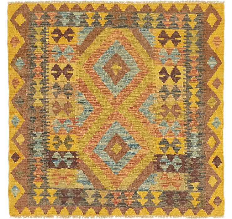 3' 3 x 3' 3 Kilim Maymana Square Rug