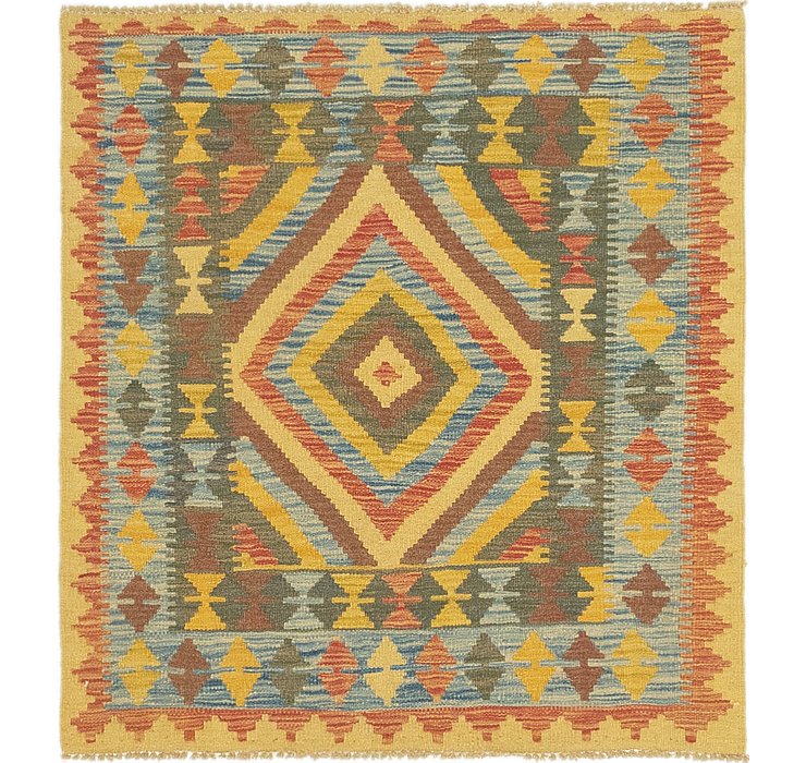 3' 3 x 3' 6 Kilim Maymana Square Rug