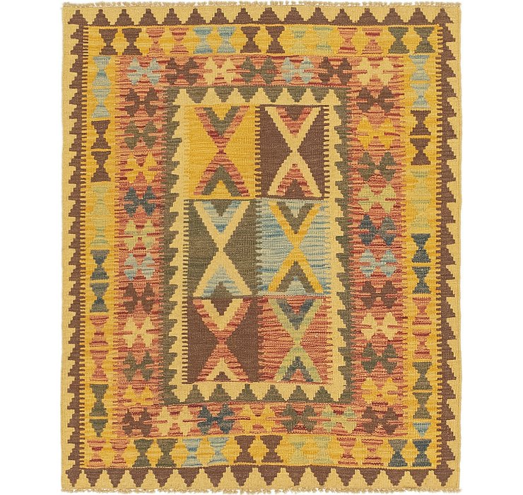 3' 2 x 3' 9 Kilim Maymana Square Rug