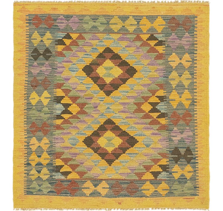 3' 3 x 3' 6 Kilim Maymana Square Rug