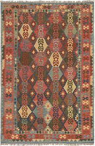 6' 7 x 9' 10 Kilim Maymana Rug