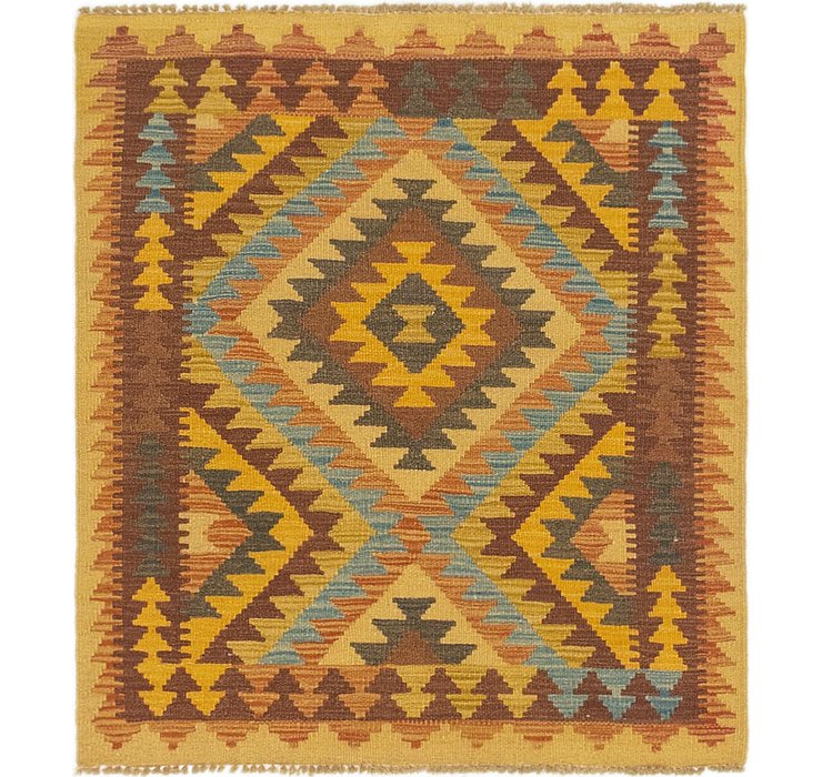 3' x 3' 5 Kilim Maymana Square Rug