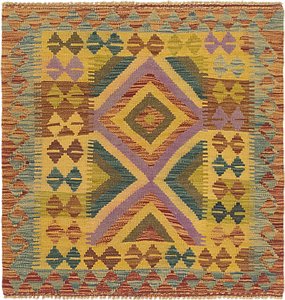 3' 2 x 3' 4 Kilim Maymana Square Rug