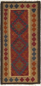 90cm x 190cm Kilim Maymana Runner Rug
