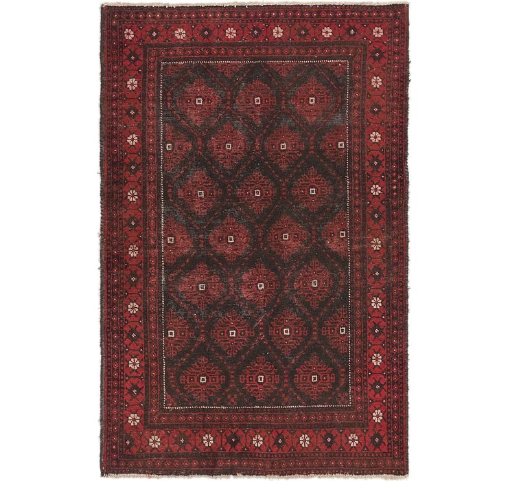 HandKnotted 4' x 6' 2 Balouch Persian Rug