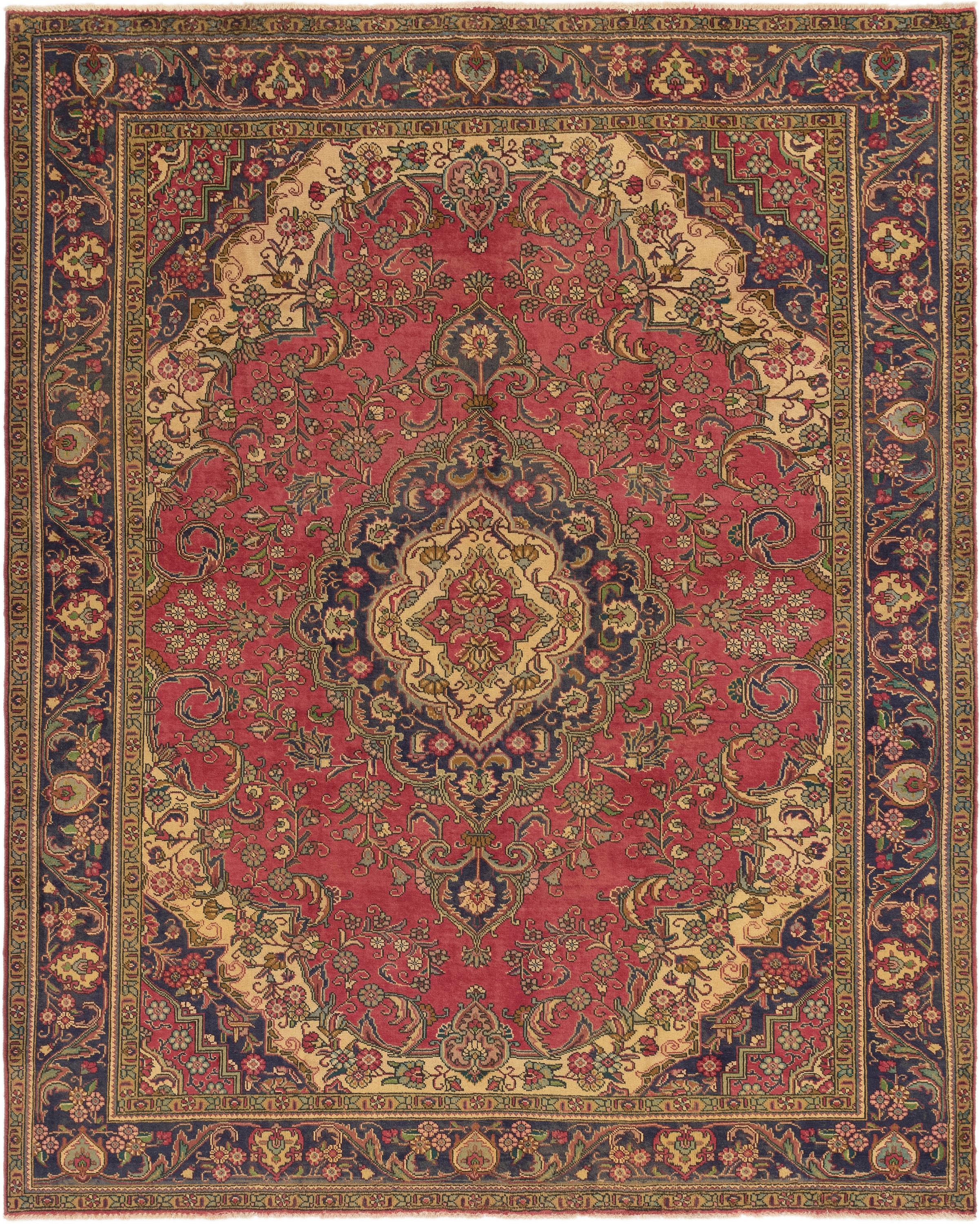 Red 9 10 X 12 Tabriz Persian Rug Erugs