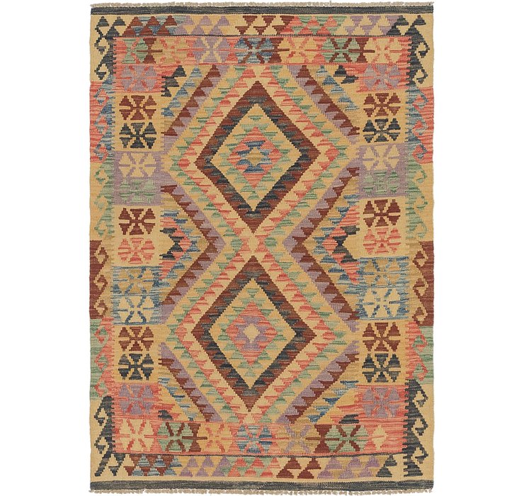 3' 4 x 4' 10 Kilim Maymana Rug