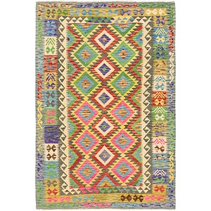 Unique Loom 5' 2 x 7' 9 Kilim Maymana Rug