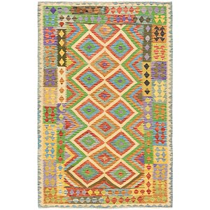 Unique Loom 5' 5 x 8' 5 Kilim Maymana Rug