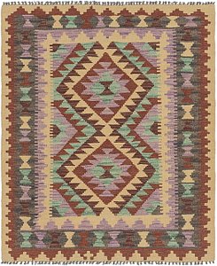3' 2 x 3' 9 Kilim Maymana Square Rug
