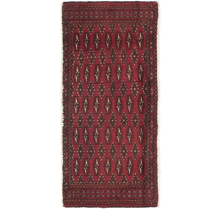 2' x 4' 5 Torkaman Persian Runner...