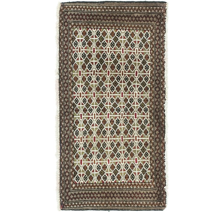 1' 9 x 3' 4 Torkaman Persian Rug