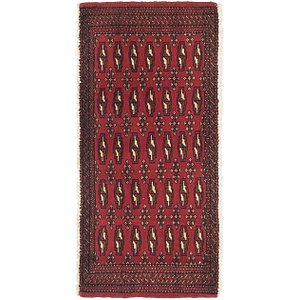 HandKnotted 1' 9 x 3' 9 Torkaman Persian Rug