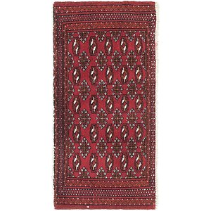 1' 8 x 3' 4 Torkaman Persian Rug