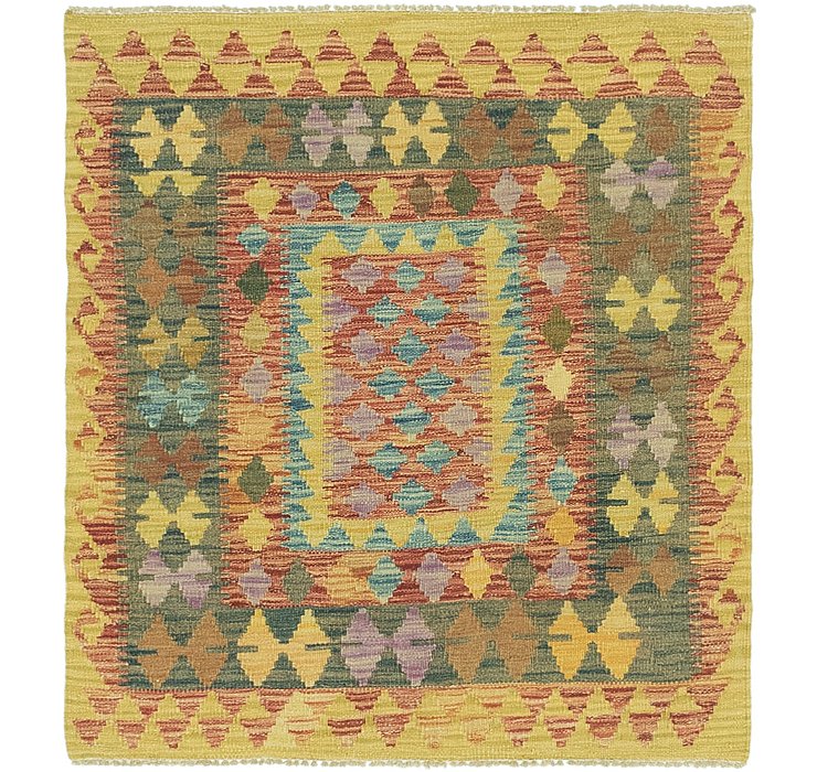 3' 2 x 3' 7 Kilim Maymana Square Rug
