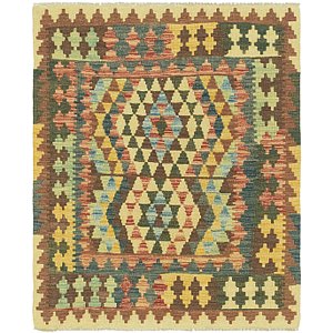 Unique Loom 3' 3 x 3' 10 Kilim Maymana Square Rug