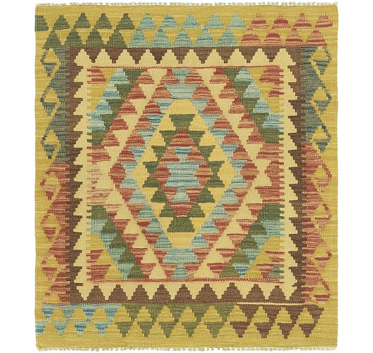 3' x 3' 2 Kilim Maymana Square Rug