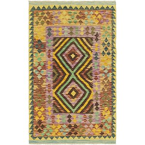 Unique Loom 3' x 5' Kilim Maymana Rug