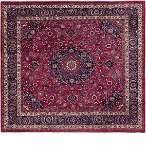 9' 4 x 10' 3 Mashad Persian Square Rug