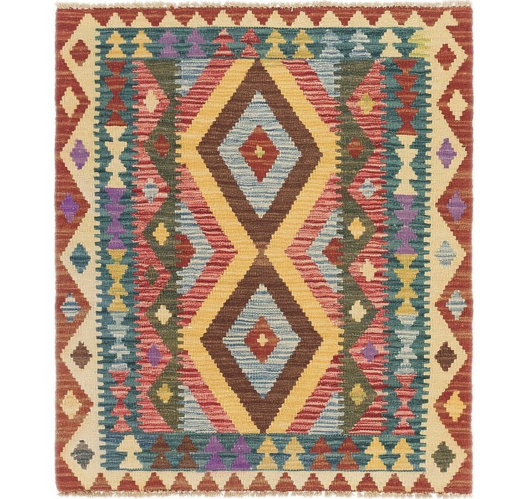 3' x 3' 6 Kilim Maymana Square Rug