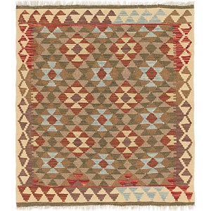 3' 4 x 3' 8 Kilim Maymana Square Rug