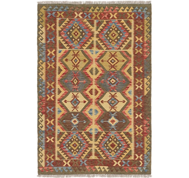 4' 2 x 6' 4 Kilim Maymana Rug